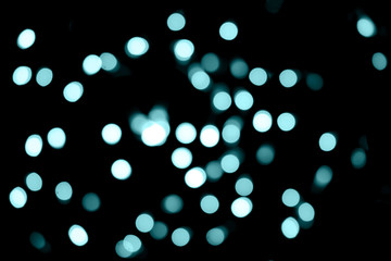 Abstract blue Lights  bokeh background. Blured night light. background, 