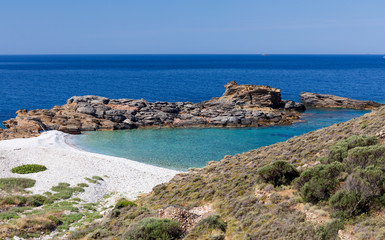 Fototapeta na wymiar Almiros beach in Mani Peninsula, Peloponnese, Greece.