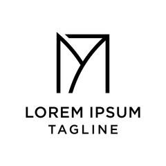 initial letter logo 7M, M7 logo template