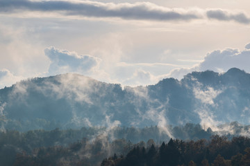 The autumn in the Trevigiani hills