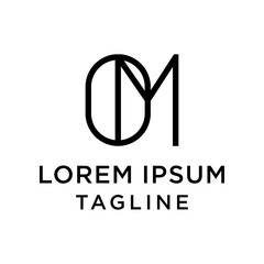 initial letter logo 0M, M0 logo template