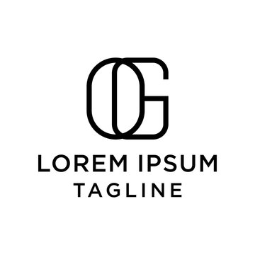 initial letter logo 0G, G0 logo template 