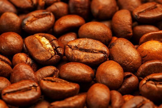 Fresh and aromatic roasted coffee beans, can be used as background. © Alexander
