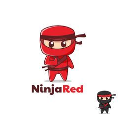 Red Ninja mascot logo designs inspiration © Rexcanor