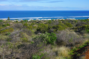 Fototapeta na wymiar Landscape view of Horrocks Beach on the Coral Coast in Western Australia