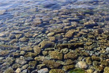 stones in sea water