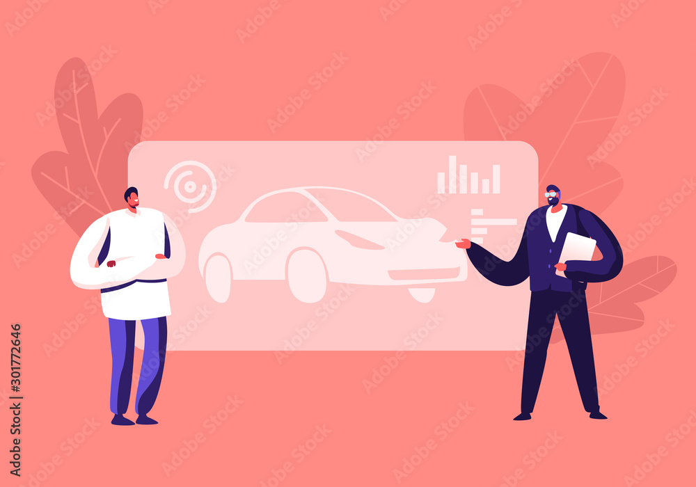Poster automobile development and creation projection