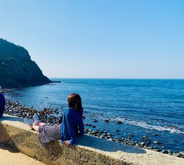 woman on the beach