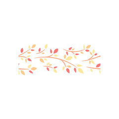 Autumn holiday decorative brush flowers and leafs