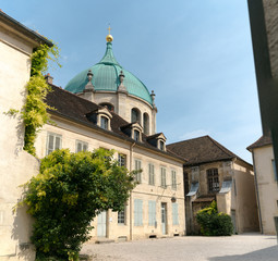 Fototapeta na wymiar exterior view of the Musee de la Vie Bourguignonne or Museum of Burgundian Life in Dijon