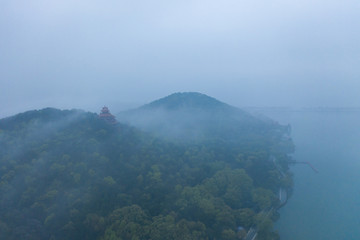 Landscape  of  Wuhan East Lake of Hubei province.East Lake Scenic Area of Wuhan