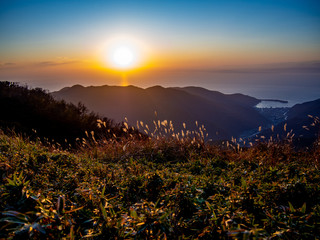 【静岡県伊豆半島】伊豆山稜線歩道からの夕景【秋・だるま山周辺】