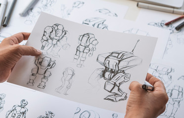 Animator designer Development designing drawing sketching development creating graphic pose...