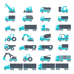 Icon Set, heavy duty machines	