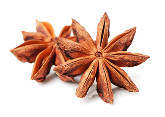 Star anise isolated on white background