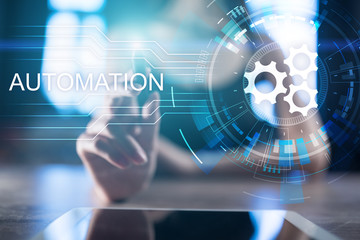 Business and manufacturing process Automation, smart industry, innovation and modern technology...