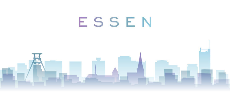 Essen Transparent Layers Gradient Landmarks Skyline