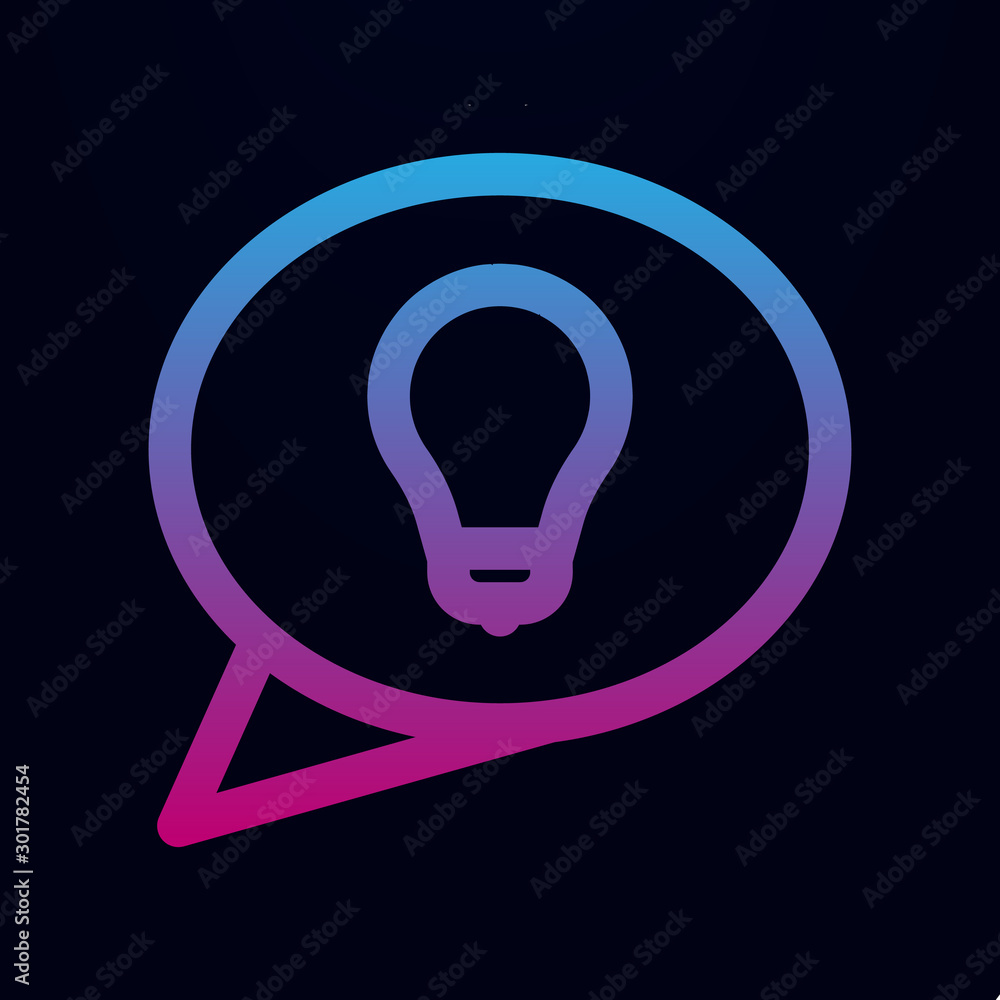 Aufkleber chat idea creative nolan icon. simple thin line, outline vector of mix icons for ui and ux, website 