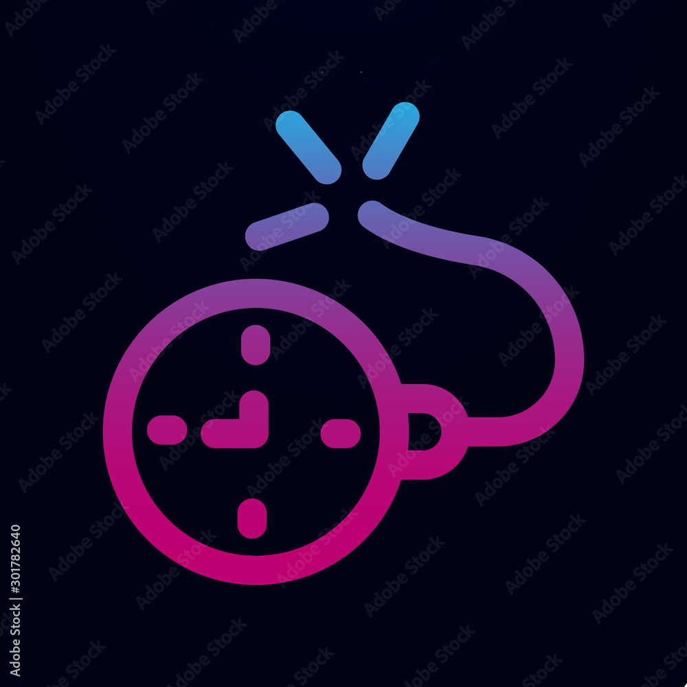 Poster bomb o'clock nolan icon. simple thin line, outline vector of mix icons for ui and ux, website or mob