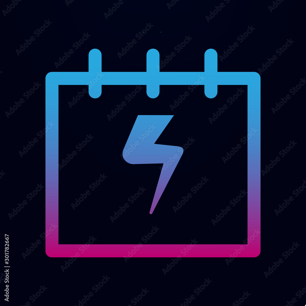 Poster calendar time deadline nolan icon. simple thin line, outline vector of mix icons for ui and ux, webs