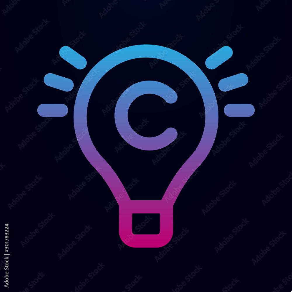 Poster creative lamp nolan icon. simple thin line, outline vector of mix icons for ui and ux, website or mo