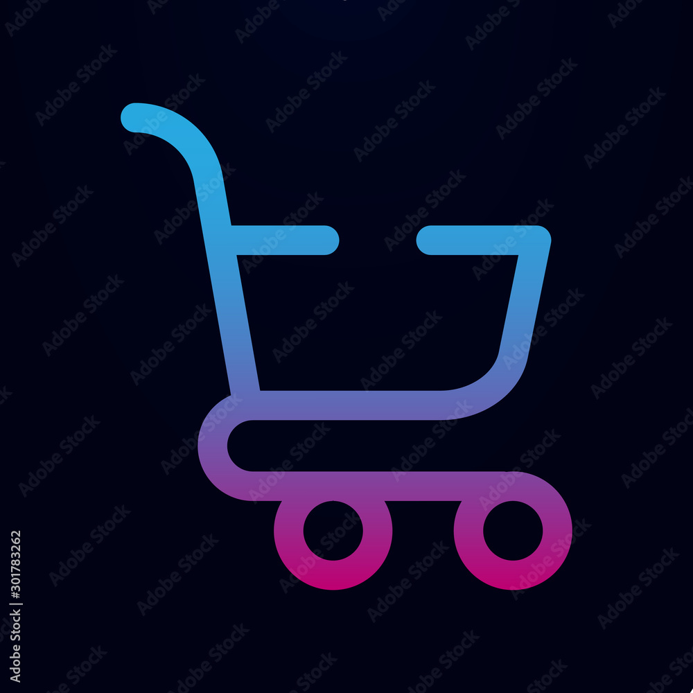 Poster shopping cart nolan icon. simple thin line, outline vector of mix icons for ui and ux, website or mo