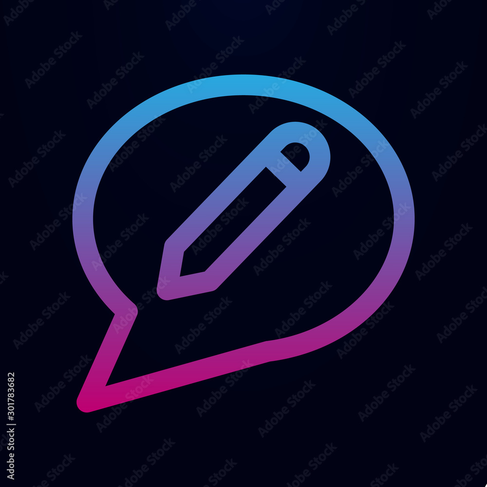 Aufkleber chat idea creative nolan icon. simple thin line, outline vector of mix icons for ui and ux, website 