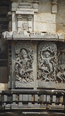 detail of old statue in temple