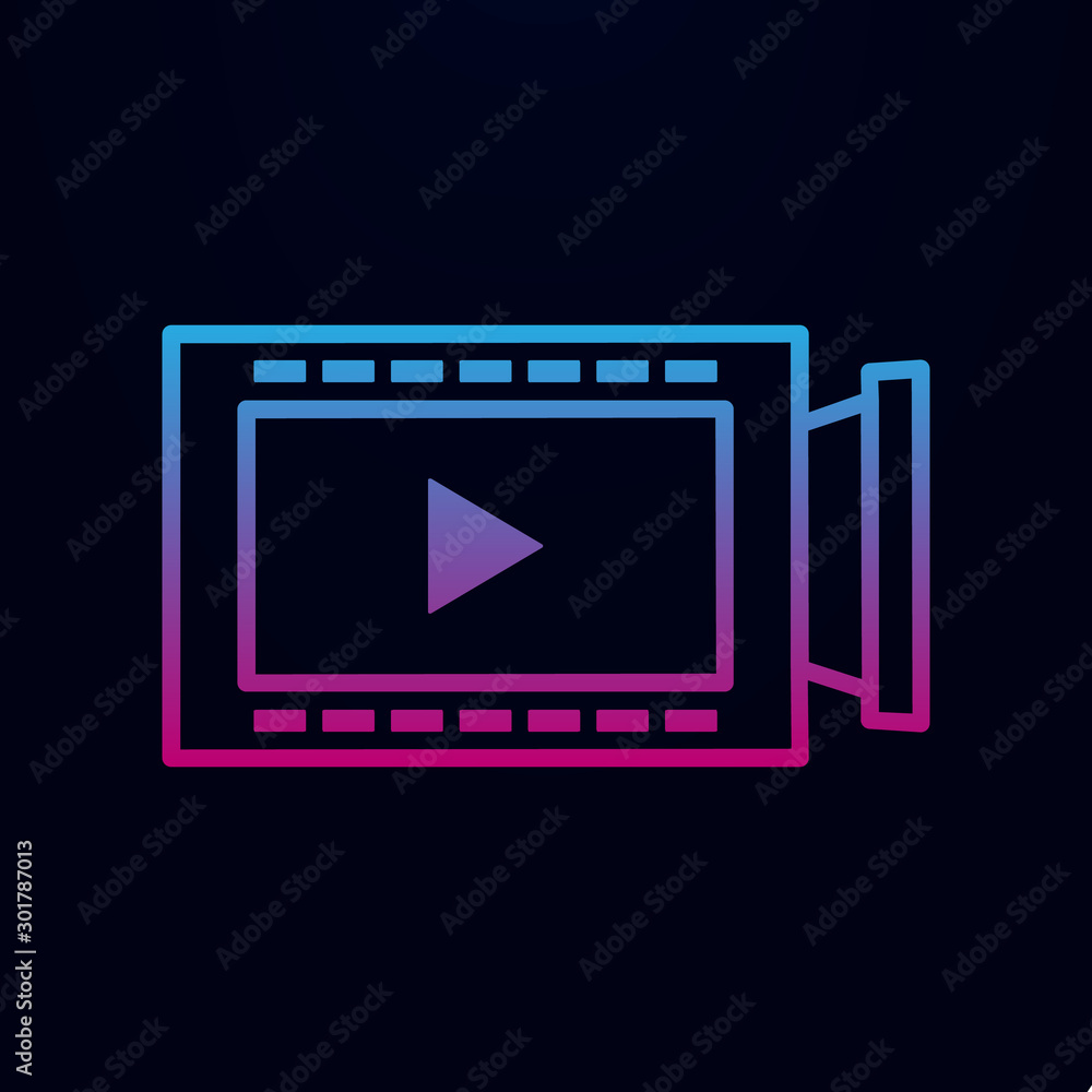 Poster video nolan icon. simple thin line, outline vector of online and web icons for ui and ux, website or