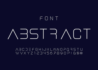 Cosmic, Elegant light, Font. Thin font. Futuristic typeface. Vector alphabet set. Minimal. Hipster font, typeface, typography.