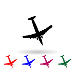 Commercial airplanes multi color icon. Simple glyph, flat vector of air transport icons for ui and ux, website or mobile application