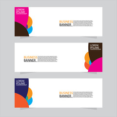 Vector abstract design web banner template. Web Design Elements - Header Design. Abstract geometric web banner template on grey background.Modern banner.