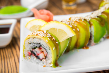 Japanese cuisine with fresh seafood