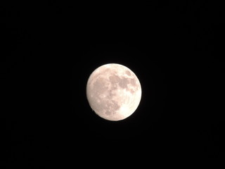 Moon on winter evening