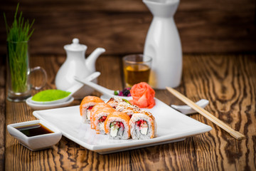 Japanese cuisine with fresh seafood