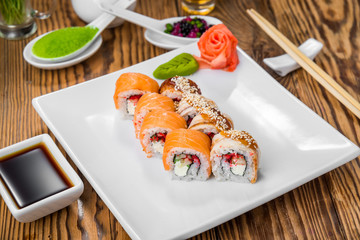 Japanese cuisine with fresh seafood