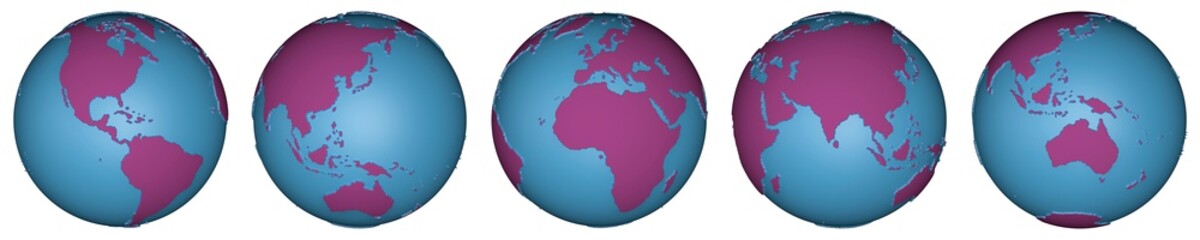 Planeta tierra relieve morado
