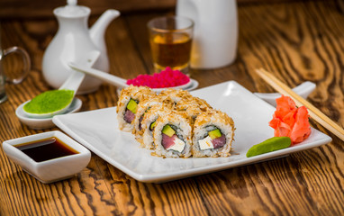 Japanese cuisine with fresh seafood