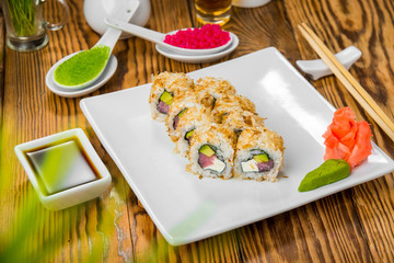 Japanese cuisine with fresh seafood