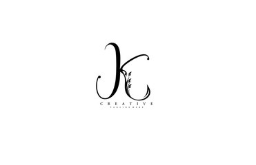 Luxury Logo template flourishes letter K