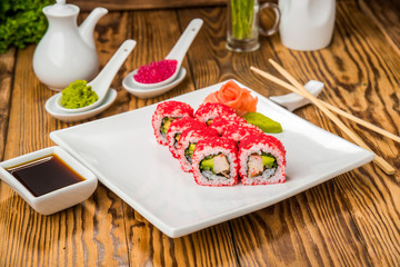 Japanese cuisine with fresh seafood