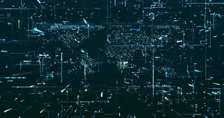 Abstract digital network data background, 3D rendering - Powered by Adobe