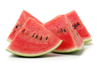 Slice of watermelon on white background 