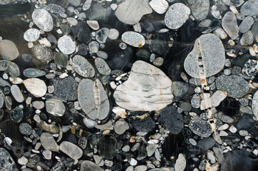Abstract Marble Texture With Round Rocks