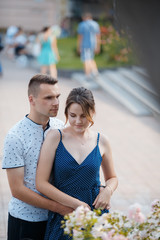  loving couple on a walk