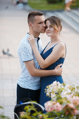 Naklejka premium loving couple on a walk