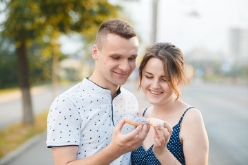 Obraz premium loving couple on a walk