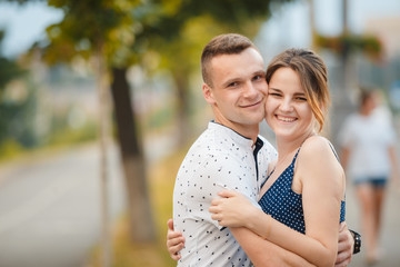  loving couple on a walk