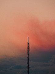 tower at sunset