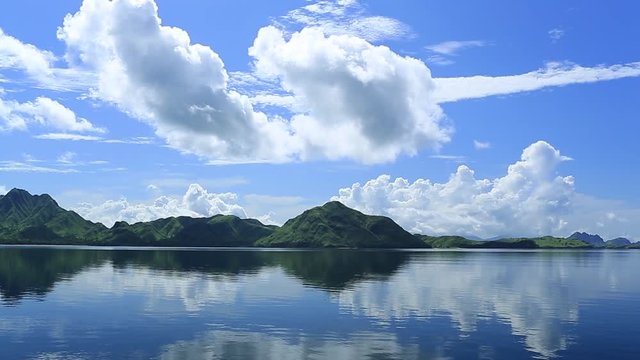 Sea landscape with the tropical islands